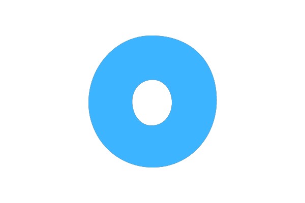 Solid Blue Disc with a White Center
