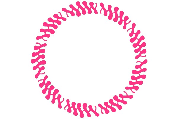 Abstract Pink Line Art Circle