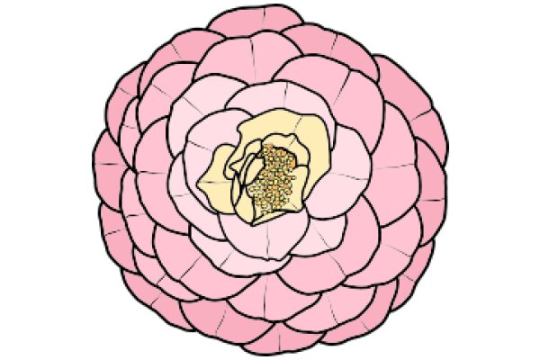 A Delicate Pink Flower with a Yellow Center and Yellow Petals