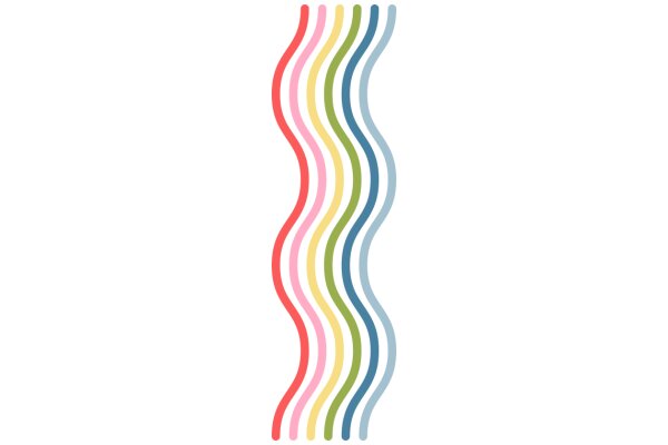 Vibrant Wave Pattern: A Colorful Abstract Artwork
