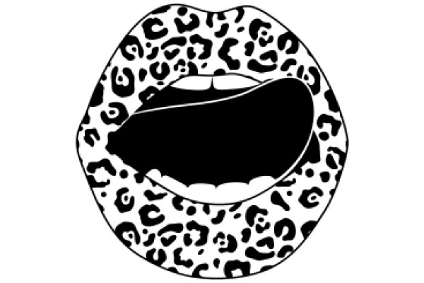 Stylized Leopard Print Mouth