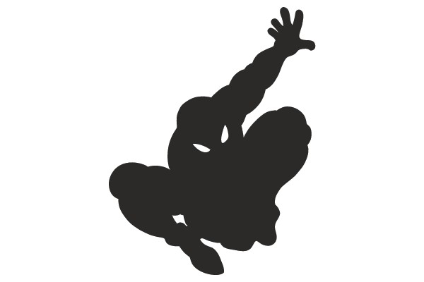 Spinning Superhero Silhouette