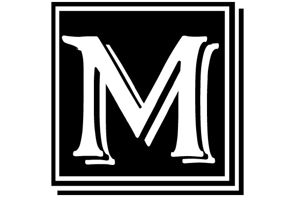 Square Emblem with the Letter 'M'