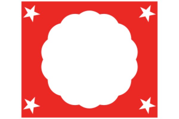 A Red Flag with a White Star and a Cloud