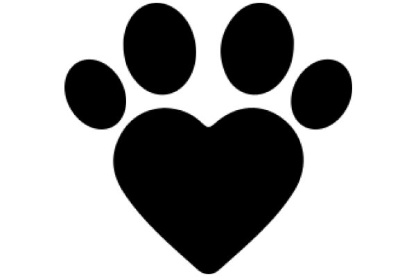 Simplistic Paw Print Heart