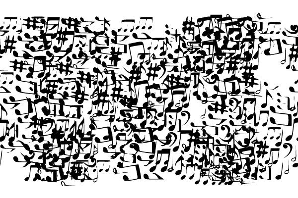 Musical Notes Typography