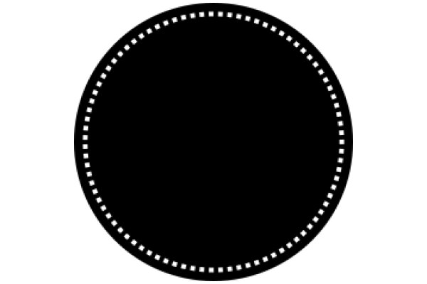 A Solid Black Circle with White Dots