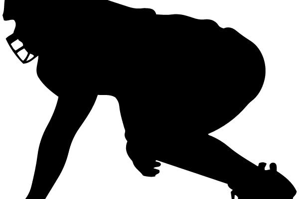 American Football Player Silhouette