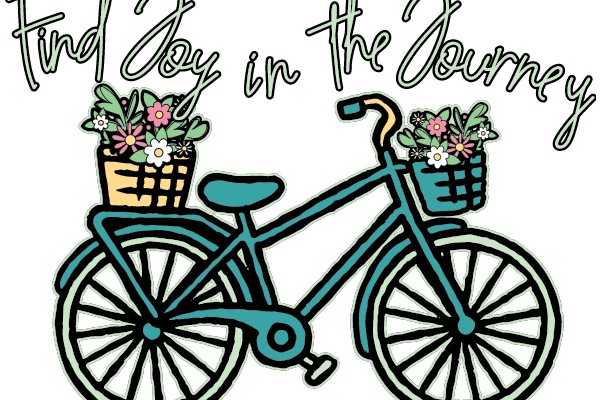 A Vintage Bicycle Adorned with Flowers, Inviting Viewers to Find Joy in the Journey