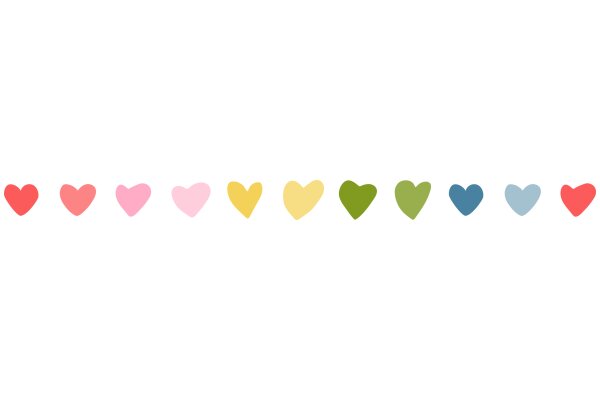 Vibrant Heart Collection: A Colorful Display of Love and Affection