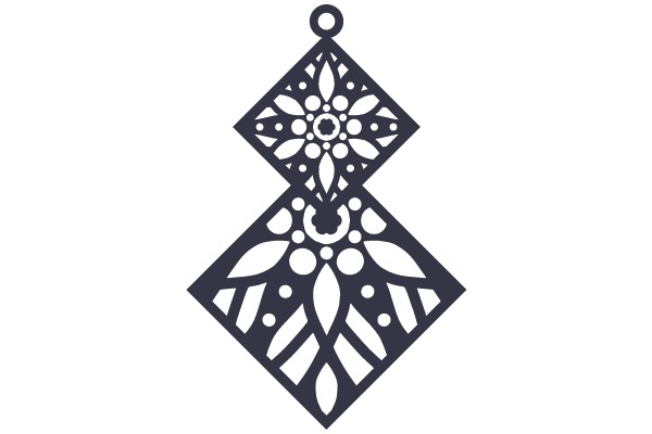 Stylized Geometric Pattern with a Flower-like Center