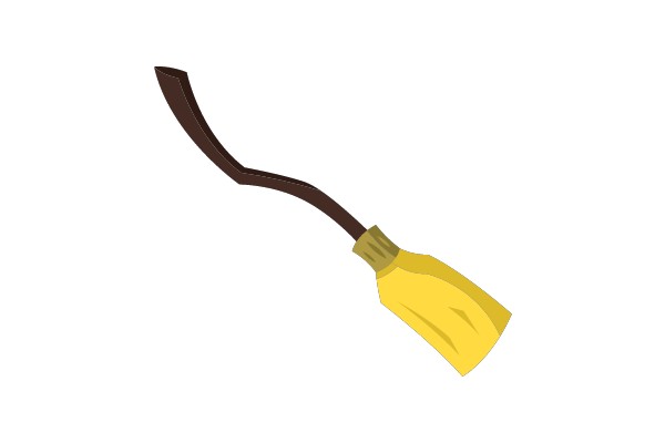 Whimsical Broomstick Clip Art