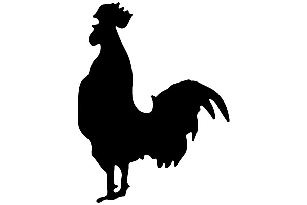 Silhouette of a Rooster