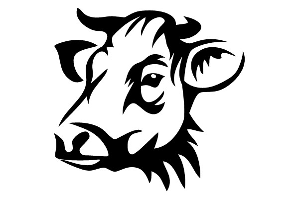 Cow Head Silhouette