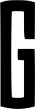 A Simple Black and White Letter 'G' on a White Background
