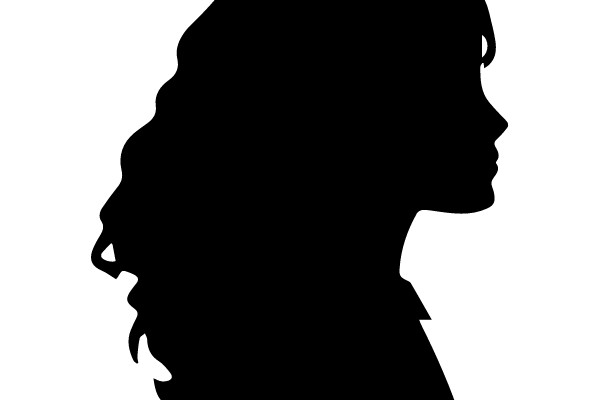Silhouette of a Profiled Woman