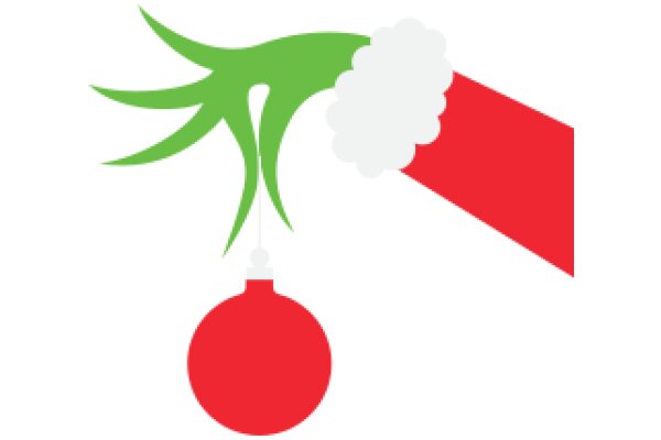 A Festive Scene: A Christmas Tree Decoration with a Green Octopus and a Red Gift Box