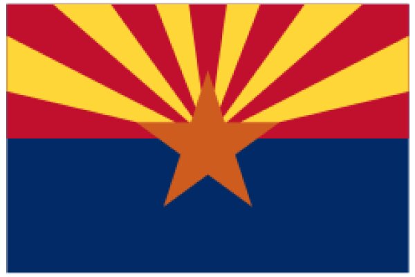 Vibrant Arizona Flag with a Star