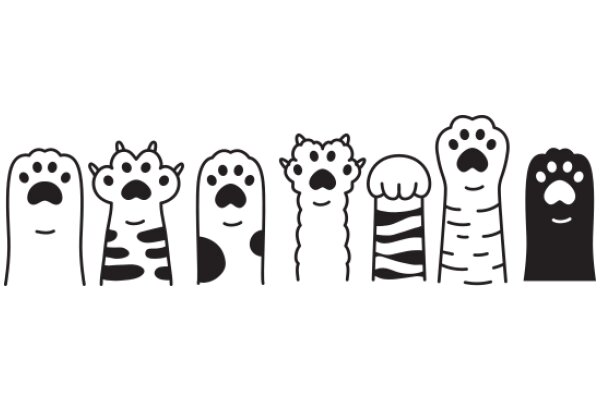 A Lineup of Whimsical Creatures: A Collection of Cartoon Animals