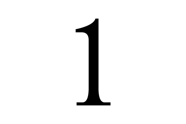 Bold Number One