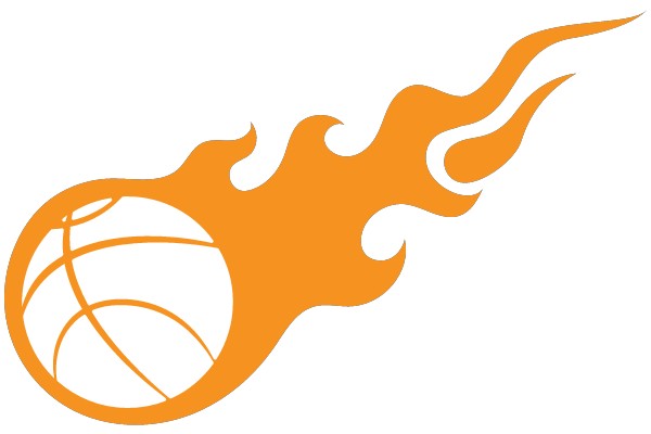 Flaming Hoops: A Basketball-Inspired Logo