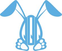 Stylized Blue Bunny Logo