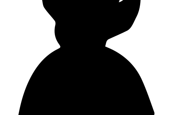 Silhouette of a Celebrating Character
