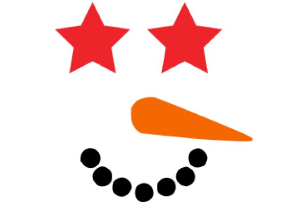 A Smiling Face with a Carrot Nose and Star Eyes