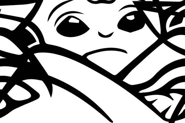Awkward Hug - Line Art