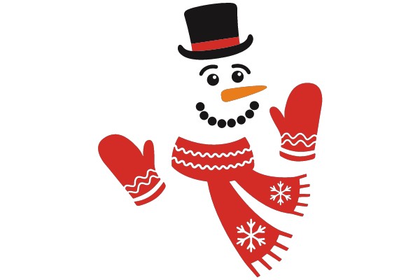 Frolicsome Frosty: A Joyful Snowman Clip Art
