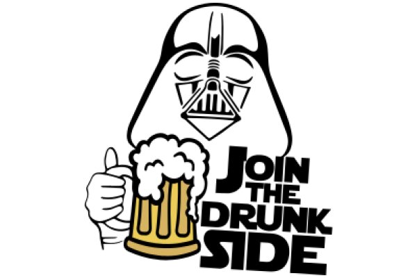Join the Drunk Side: A Darth Vader Beer Logo