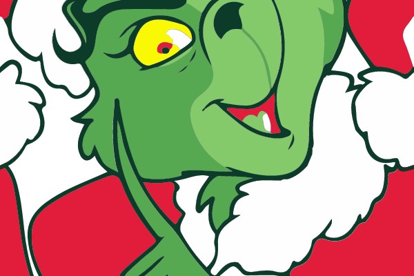 Grinch in Santa Costume