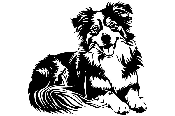 A Playful Portrayal of a Canine Companion