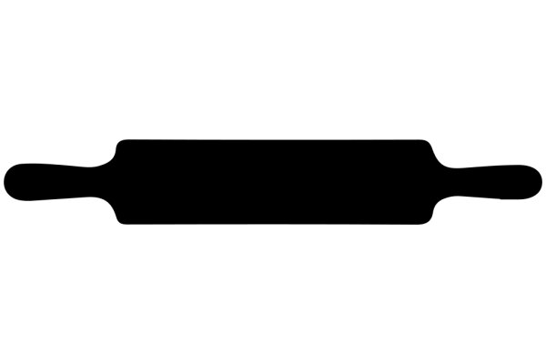 A Simple Black Silhouette of a Rolling Pin