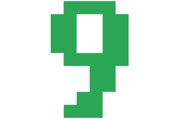 Digital Art: A Pixelated Green Abstract Design