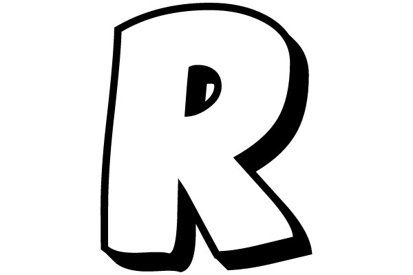 Bold Outline Letter R