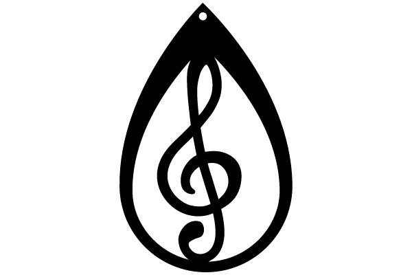 Musical Note in Water Drop Shape