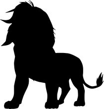 The Majestic Silhouette of a Lion