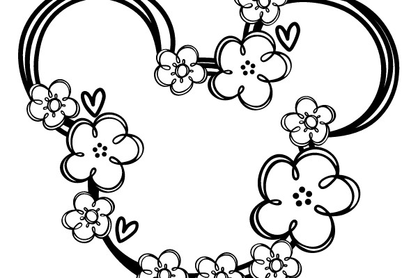 Cherry Blossom Heart Wreath
