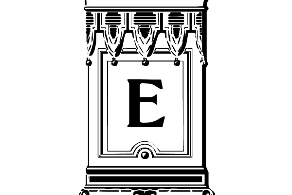 Elegant Victorian Letter E