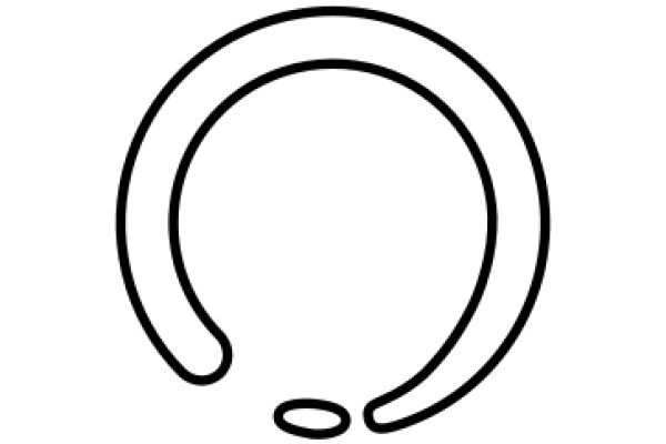 Pixilated Artwork: A Stylized Ring with a Curved Design