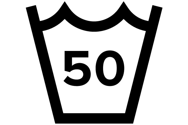 Laundry Symbol with Number 50