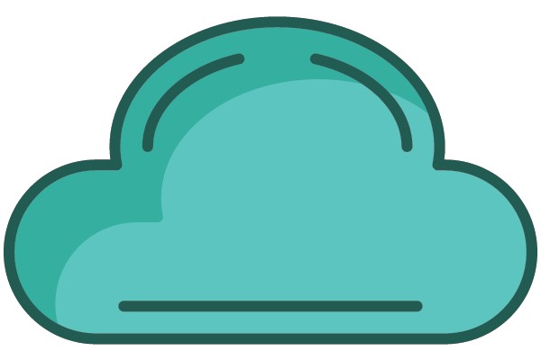 A Digital Artwork of a Stylized Cloud Icon