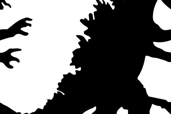 Silhouette of Godzilla