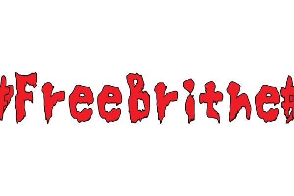 A Digital Artwork Featuring a Stylized Logo for the Hashtag #FREEBRITNEY