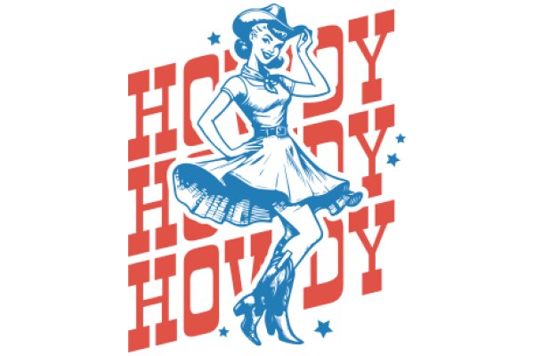 Howdy, Partner! A Vintage-Inspired Poster of a Cowgirl