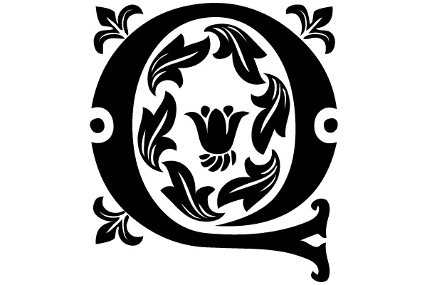 Ornate Flourished Monogram: A Symbolic Flourish in