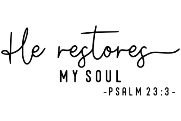 Restoring My Soul: A Bible Verse Quote