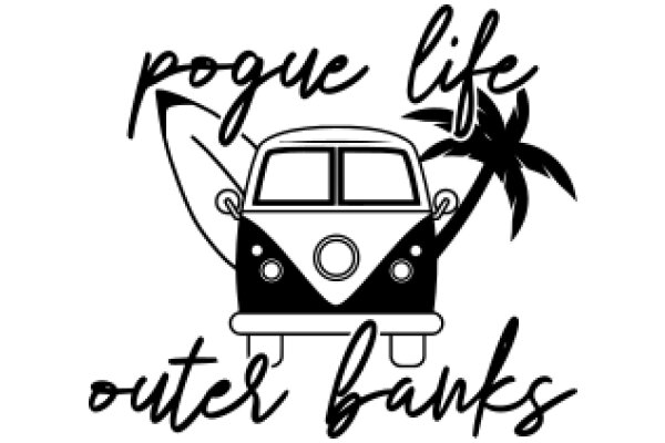 Pogue Life Outer Banks: A Graphic Illustration of a VW Bus and Palm Tree, Emphasizing the Connection Between the Two