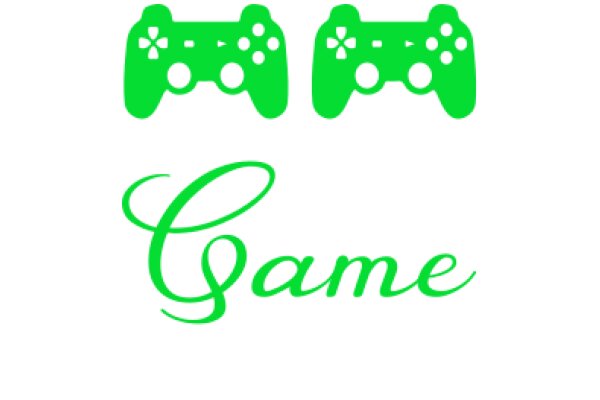 Game On: A Playful Display of Gaming Icons and the Word 'Game' in a Stylish, Green Font